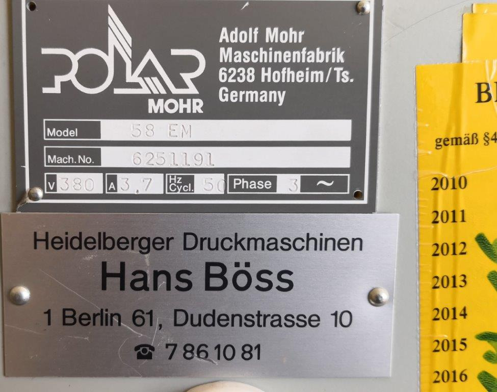 Polar 58 EM cutting machine - Paberi lõikamise masin: pilt 2 Polar 58 EM cutting machine - Paberi lõikamise masin: pilt 2