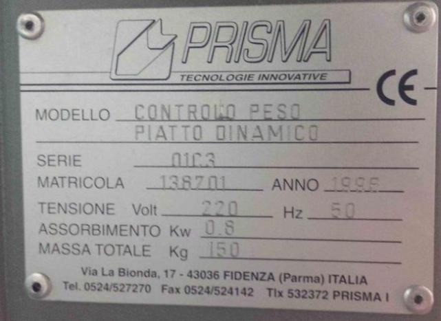 Prisma 01C3 Comparison and checkweigher - Paberi lõikamise masin: pilt 4 Prisma 01C3 Comparison and checkweigher - Paberi lõikamise masin: pilt 4