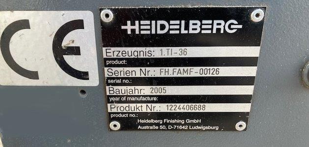 Voltimismasin Small Sized Pharmaceutical pocket folding Machine HEIDELBERG STAHLFOLDER Ti 36-6-F-T with STA-30 and additional Kbi-36 crossfold: pilt 8