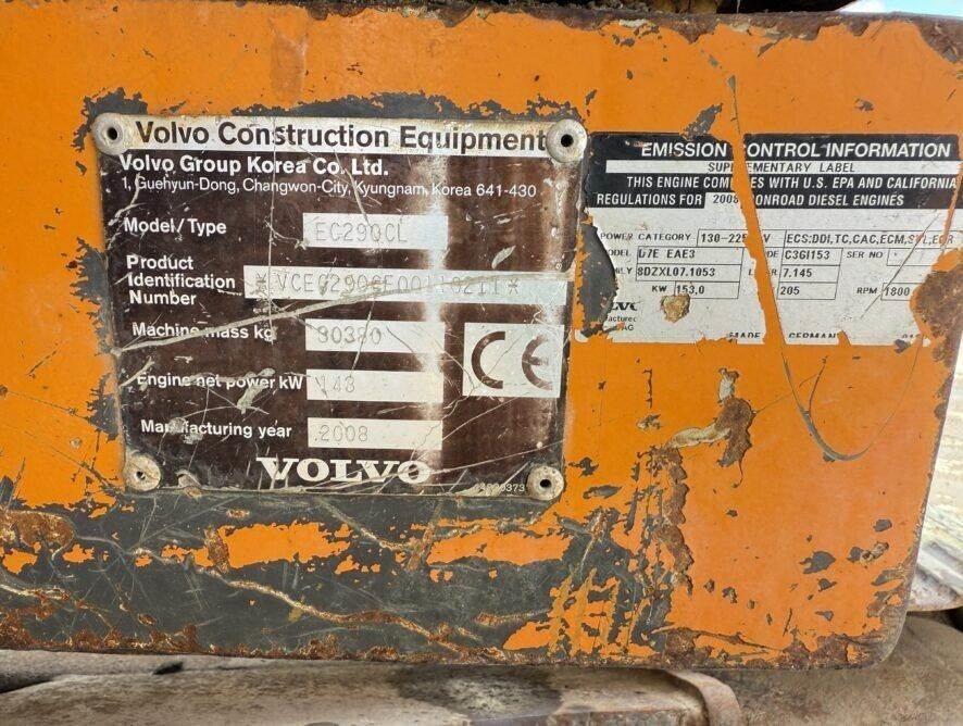 Volvo EC290CL - Lintekskavaator: pilt 5 Volvo EC290CL - Lintekskavaator: pilt 5