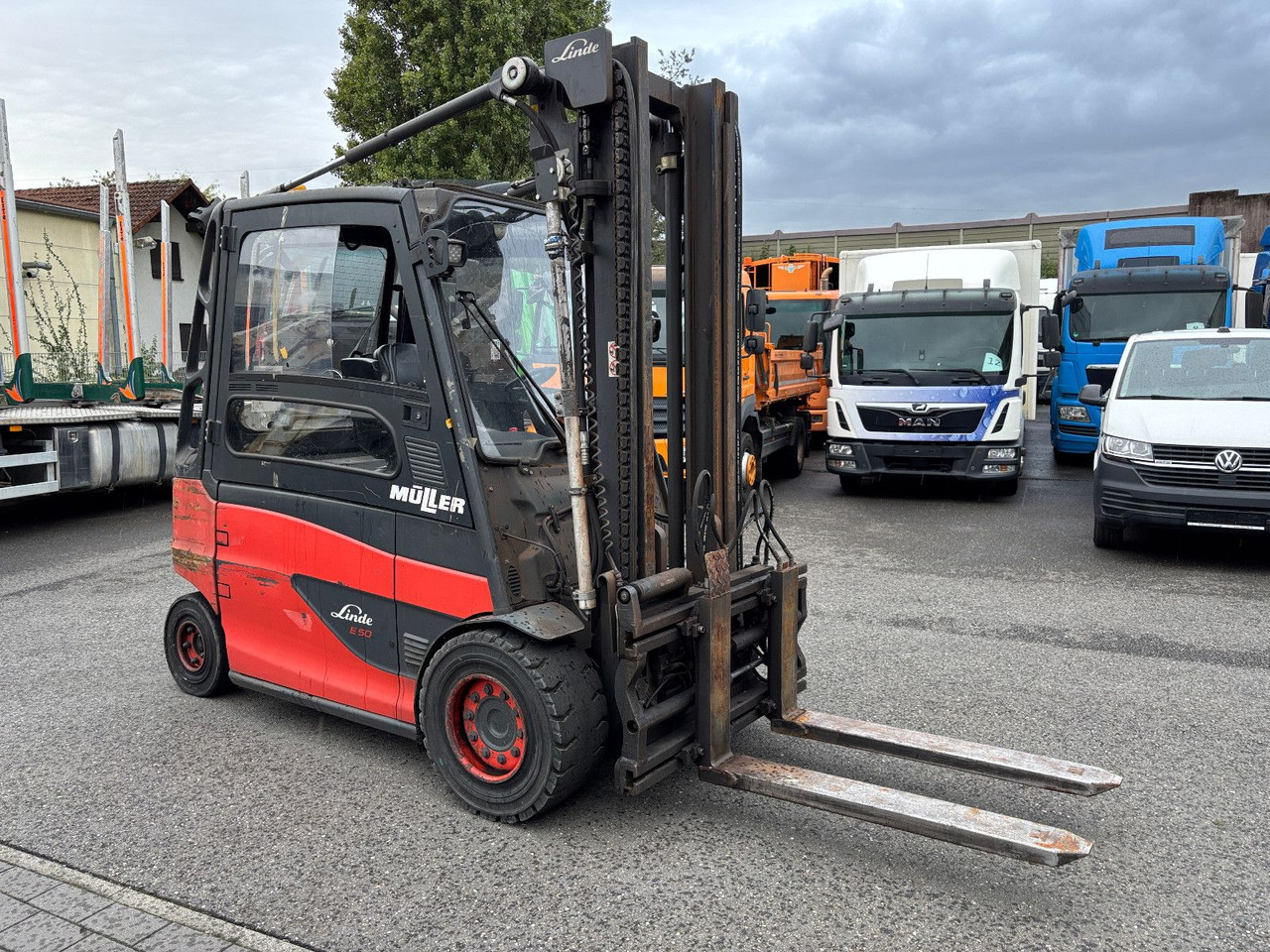 Linde E 50HL-01 Triplex Teleskopgabel - Elektritõstuk: pilt 1 Linde E 50HL-01 Triplex Teleskopgabel - Elektritõstuk: pilt 1