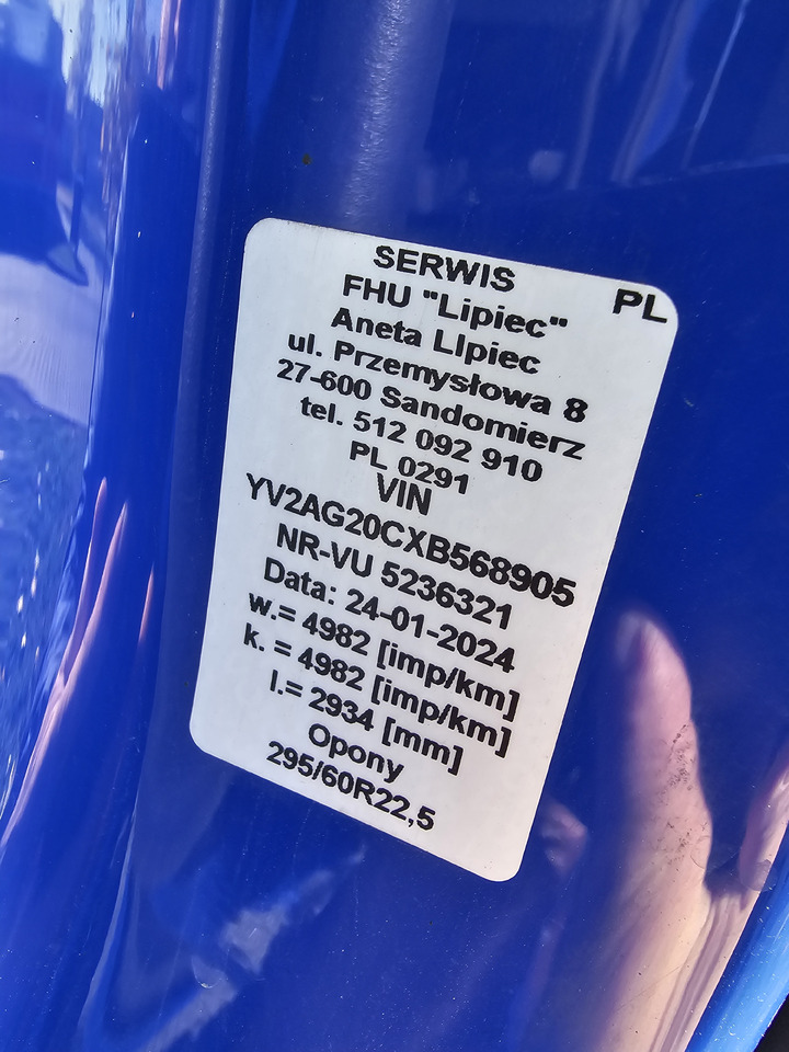 VOLVO FH460 ZESTAW TANDEM 120 M3 PRZEJAZDOWY + PRZYCZEPA FIRANKA SAF liising VOLVO FH460 ZESTAW TANDEM 120 M3 PRZEJAZDOWY + PRZYCZEPA FIRANKA SAF: pilt 22