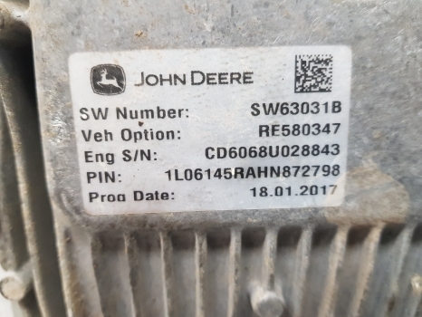 John Deere 6145r Engine Control Unit Re548097, Re580347, Sw63031b - Mootori juhtimisseade - Traktor: pilt 2 John Deere 6145r Engine Control Unit Re548097, Re580347, Sw63031b - Mootori juhtimisseade - Traktor: pilt 2