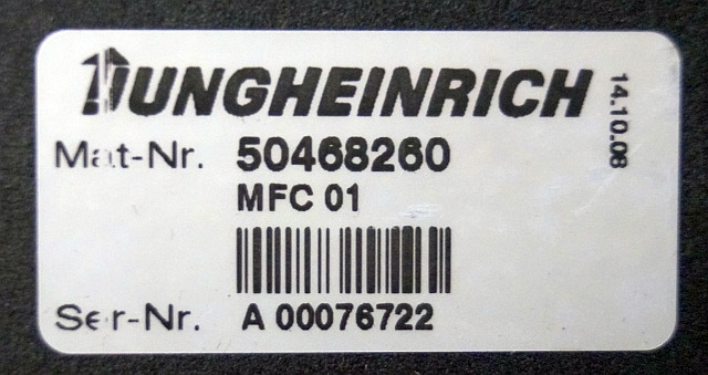 Jungheinrich 50468260 | MFC01 Brake sn A00076722 from ETV320 year 2008 - Mootori juhtimisseade - Materjali käitlemise seade: pilt 3 Jungheinrich 50468260 | MFC01 Brake sn A00076722 from ETV320 year 2008 - Mootori juhtimisseade - Materjali käitlemise seade: pilt 3