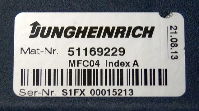Jungheinrich 51169229 | MFC04 Index A Brake from ETV216 year 2013 sn. S1FX000152 - Mootori juhtimisseade - Materjali käitlemise seade: pilt 4 Jungheinrich 51169229 | MFC04 Index A Brake from ETV216 year 2013 sn. S1FX000152 - Mootori juhtimisseade - Materjali käitlemise seade: pilt 4