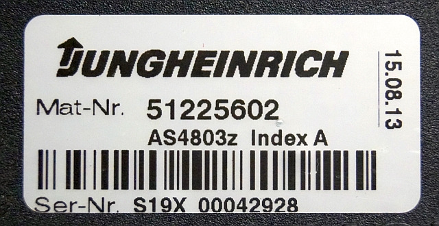 Jungheinrich 51225602 | Stuur regeling steering Controller AS4803 Z index A from - Mootori juhtimisseade - Materjali käitlemise seade: pilt 3 Jungheinrich 51225602 | Stuur regeling steering Controller AS4803 Z index A from - Mootori juhtimisseade - Materjali käitlemise seade: pilt 3