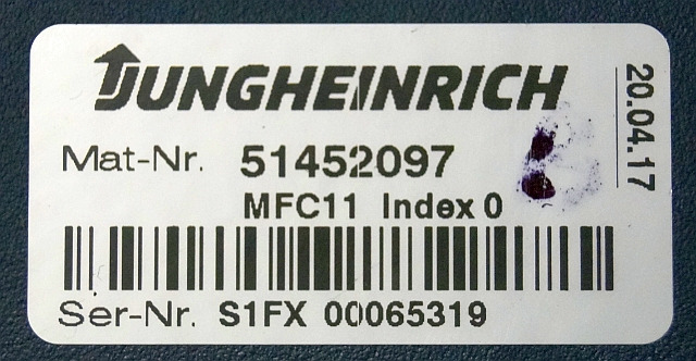 Jungheinrich 51452097 | Brake MFC11 Index O sn. S1FX00065319 from ETV214 year 2 - Mootori juhtimisseade - Materjali käitlemise seade: pilt 4 Jungheinrich 51452097 | Brake MFC11 Index O sn. S1FX00065319 from ETV214 year 2 - Mootori juhtimisseade - Materjali käitlemise seade: pilt 4