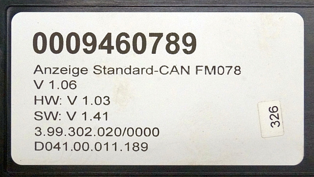 Still 0009460789 | Display Standard Can FM078 V1.06 HW V1.03 SW V1,41 399302020/ - Armatuurlaud - Materjali käitlemise seade: pilt 4 Still 0009460789 | Display Standard Can FM078 V1.06 HW V1.03 SW V1,41 399302020/ - Armatuurlaud - Materjali käitlemise seade: pilt 4