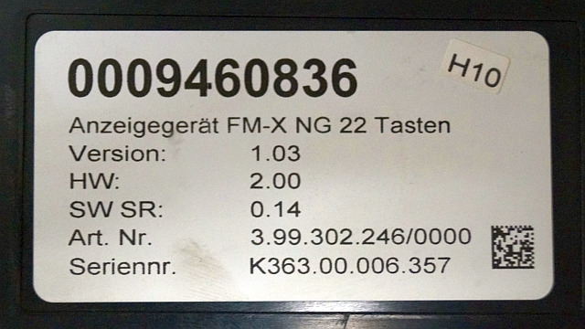 Still 0009460836 | Display V1.03 HW 2.00 Sw. 0.14 399302246/0000 sn K363.00.006 - Armatuurlaud - Materjali käitlemise seade: pilt 3 Still 0009460836 | Display V1.03 HW 2.00 Sw. 0.14 399302246/0000 sn K363.00.006 - Armatuurlaud - Materjali käitlemise seade: pilt 3