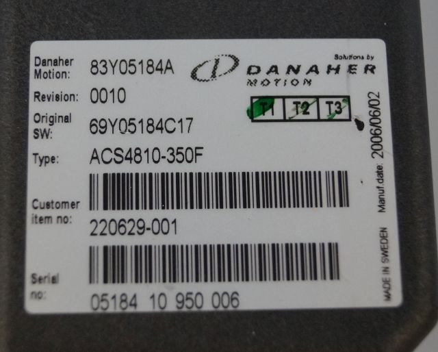 Toyota/BT 220629-001 | Danaher motion AC Superdrive motor controller 83Y05184A A - Mootori juhtimisseade - Materjali käitlemise seade: pilt 2 Toyota/BT 220629-001 | Danaher motion AC Superdrive motor controller 83Y05184A A - Mootori juhtimisseade - Materjali käitlemise seade: pilt 2
