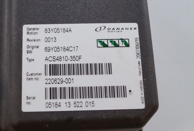 Toyota/BT 220629-001 | Danaher motion AC Superdrive motor controller 83Y05184A A - Mootori juhtimisseade - Materjali käitlemise seade: pilt 2 Toyota/BT 220629-001 | Danaher motion AC Superdrive motor controller 83Y05184A A - Mootori juhtimisseade - Materjali käitlemise seade: pilt 2