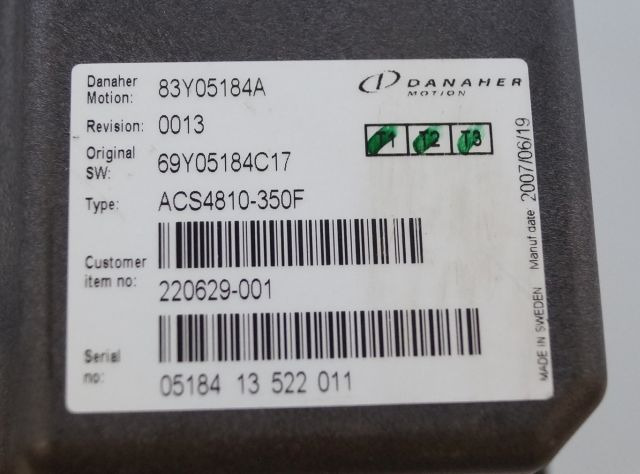 Toyota/BT 220629-001 | Danaher motion AC Superdrive motor controller 83Y05184A A - Mootori juhtimisseade - Materjali käitlemise seade: pilt 2 Toyota/BT 220629-001 | Danaher motion AC Superdrive motor controller 83Y05184A A - Mootori juhtimisseade - Materjali käitlemise seade: pilt 2