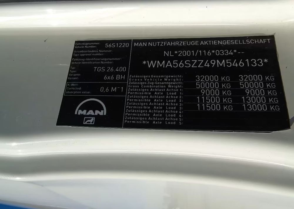 MAN TGS 26.400 6x6 – Wywrotka 3-stronna Meiller + Żuraw HIAB 166 E3 HIPRO – 429.222 km – Euro 4 - Kallurauto, Kraanaga veoauto: pilt 5 MAN TGS 26.400 6x6 – Wywrotka 3-stronna Meiller + Żuraw HIAB 166 E3 HIPRO – 429.222 km – Euro 4 - Kallurauto, Kraanaga veoauto: pilt 5