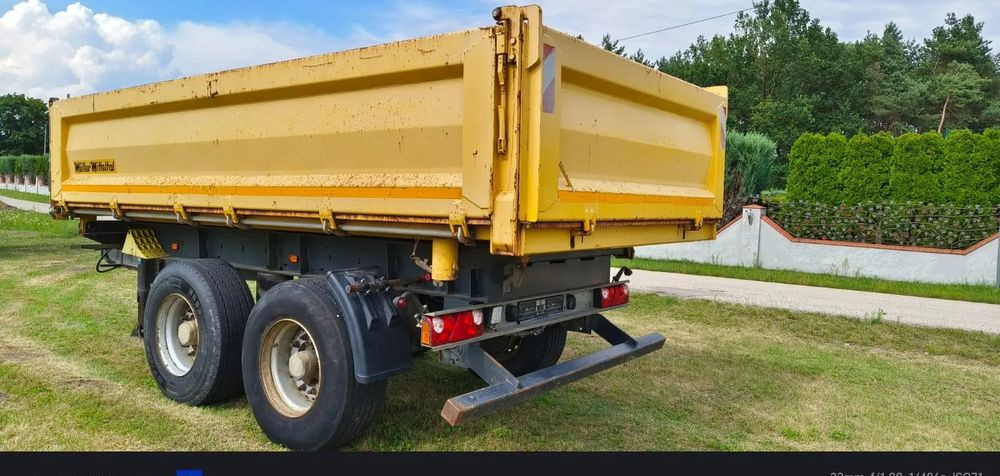 Meiller Przyczepa Tandem R180 | Kipper Wywrotka trójstronna | Bordmatik- Manual | Zawieszenie pneumatyczne | Stan idealny | - Kalluri järelhaagis: pilt 1 Meiller Przyczepa Tandem R180 | Kipper Wywrotka trójstronna | Bordmatik- Manual | Zawieszenie pneumatyczne | Stan idealny | - Kalluri järelhaagis: pilt 1