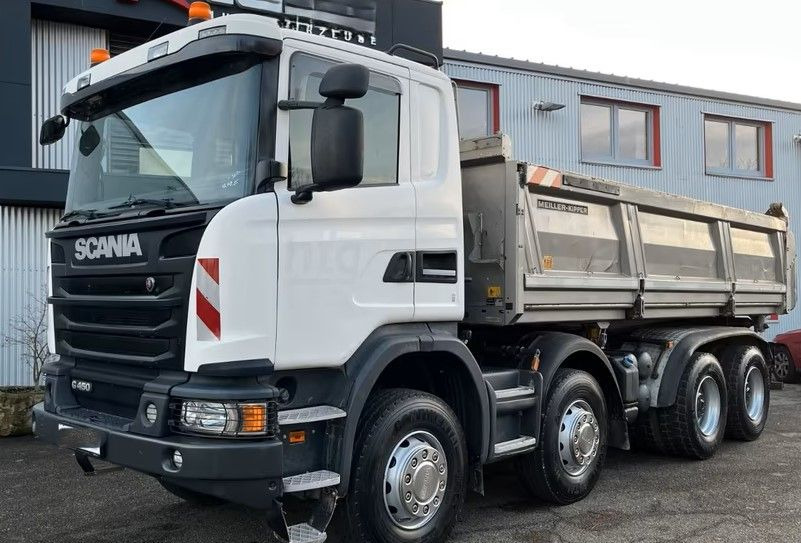 Scania G450 8x4 – Meiller 3-stronny wywrot – Bordmatik – Retarder – Euro 6 – 298.420 km - Kallurauto: pilt 1 Scania G450 8x4 – Meiller 3-stronny wywrot – Bordmatik – Retarder – Euro 6 – 298.420 km - Kallurauto: pilt 1