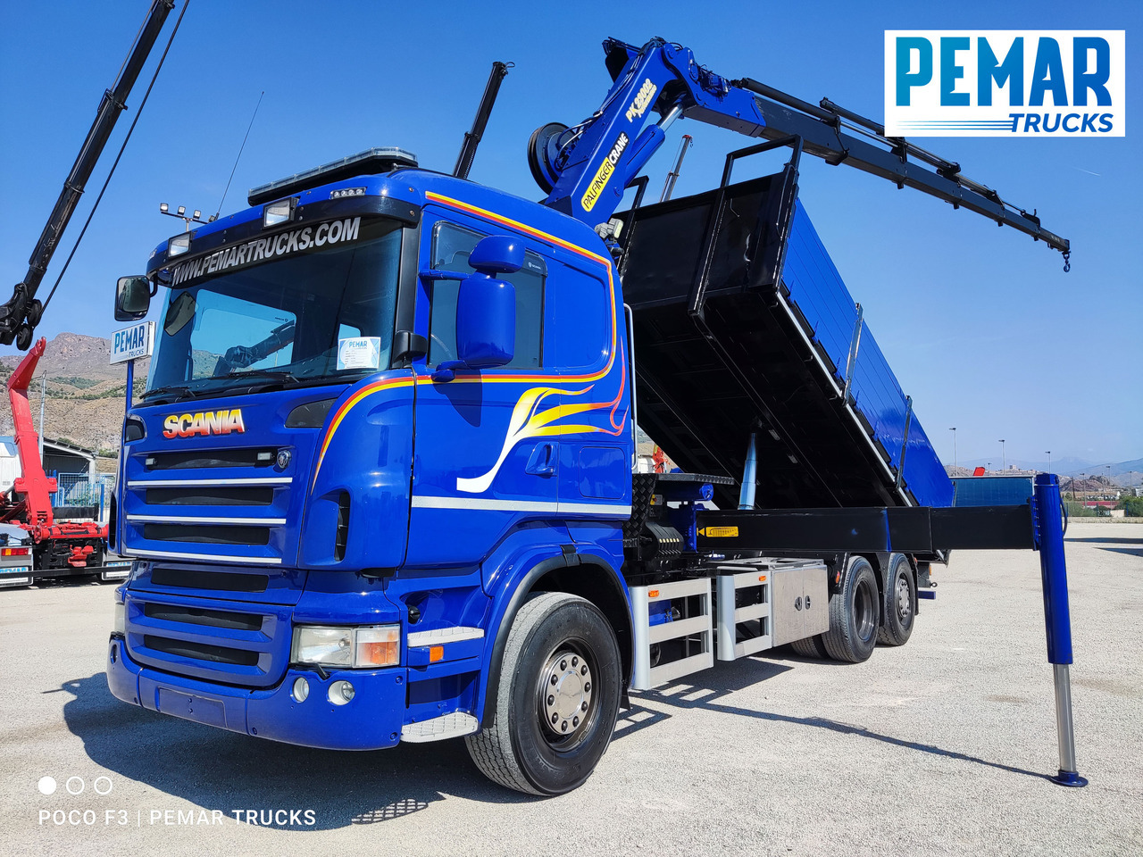 SCANIA R 420 6X2 GRUA PALFINGER PK 23002 BASCULANTE - Kallurauto, Kraanaga veoauto: pilt 1 SCANIA R 420 6X2 GRUA PALFINGER PK 23002 BASCULANTE - Kallurauto, Kraanaga veoauto: pilt 1