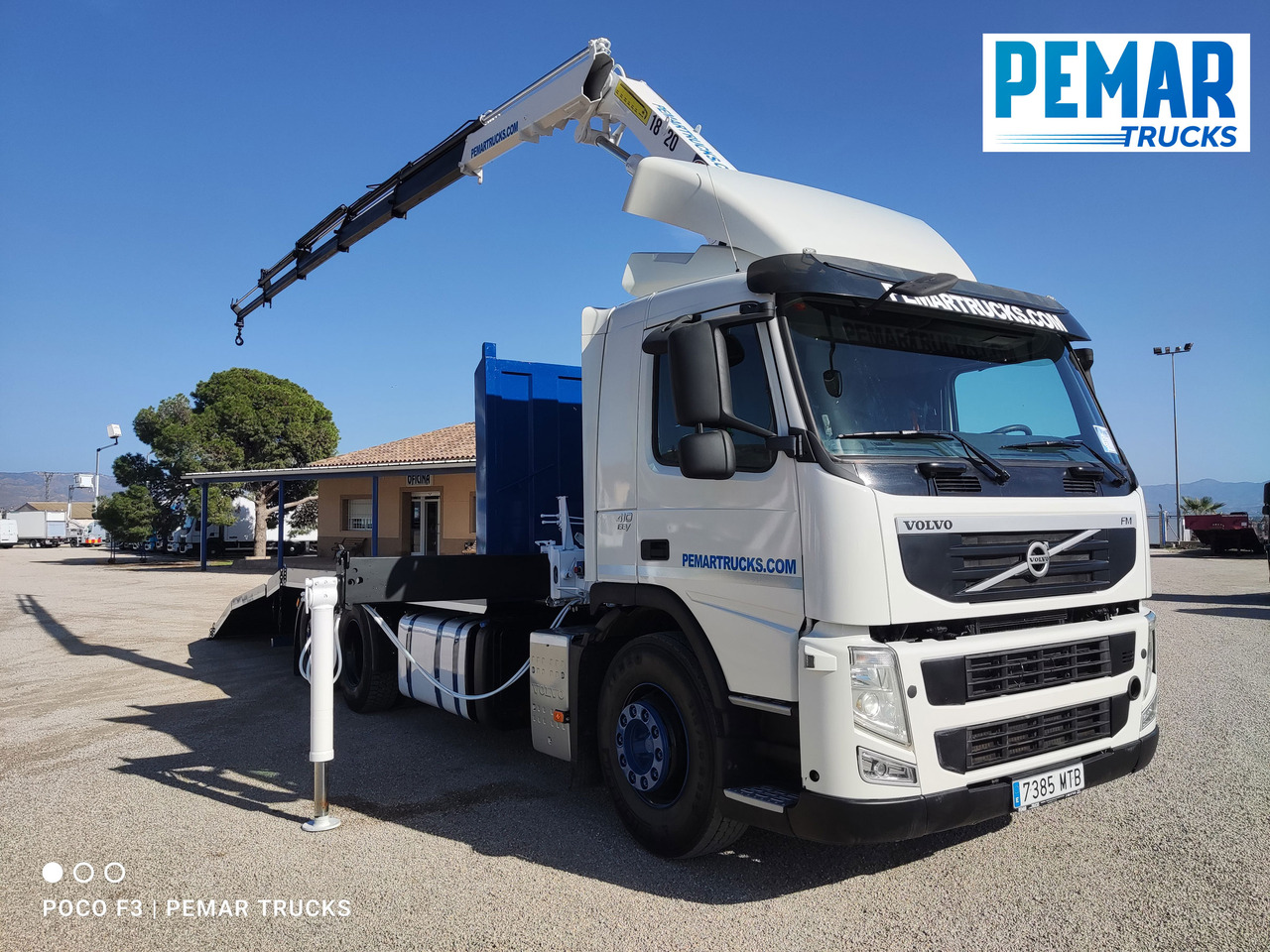 Treilerveoauto, Kraanaga veoauto VOLVO FM 410 6X2 GRUA PORTAMAQUINARIA: pilt 13