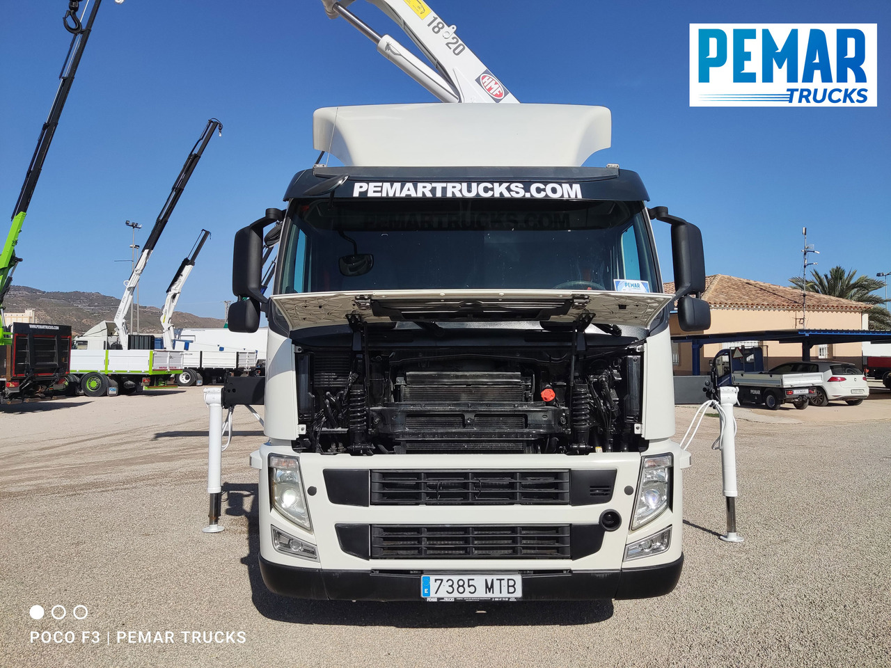 Treilerveoauto, Kraanaga veoauto VOLVO FM 410 6X2 GRUA PORTAMAQUINARIA: pilt 25