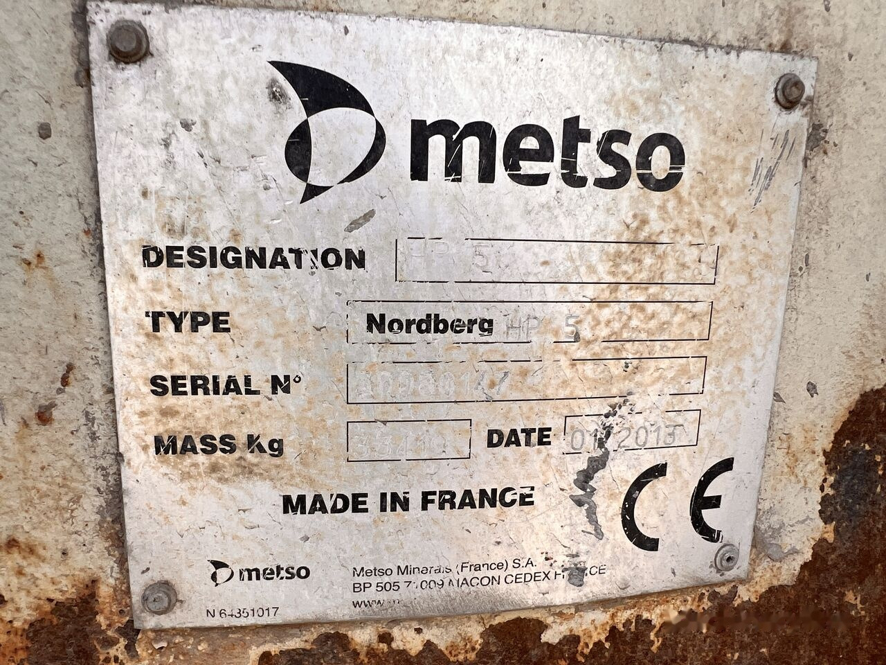 Metso Nordberg HP5 Cone Crusher - Koonuspurusti: pilt 3 Metso Nordberg HP5 Cone Crusher - Koonuspurusti: pilt 3