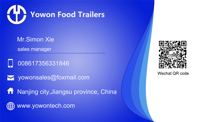 Uus Toitlustus haagis transporditavad ained toit YOWON European standard food trailer with CE certificate: pilt 9