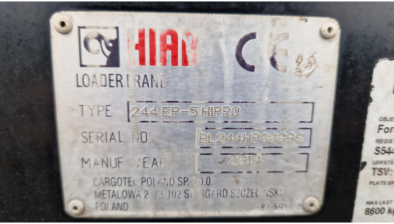 Hiab 244 EP-5 Hipro - Kraana-manipulaator - Veoauto: pilt 5 Hiab 244 EP-5 Hipro - Kraana-manipulaator - Veoauto: pilt 5