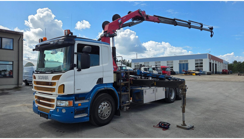 Scania P360 6X2*4 HMF 1720K4 EURO6 - Veoauto - kaablisüsteem, Kraanaga veoauto: pilt 1 Scania P360 6X2*4 HMF 1720K4 EURO6 - Veoauto - kaablisüsteem, Kraanaga veoauto: pilt 1