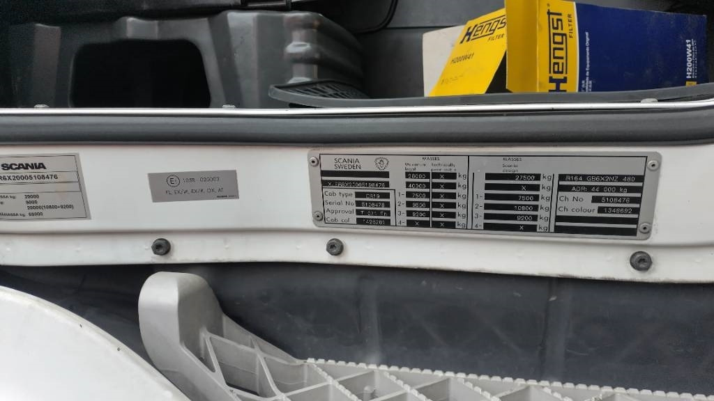 Scania R164 480 rautajouset,av4100mm , ADR. HIENO!! - Kabiinišassiiga veoauto: pilt 5 Scania R164 480 rautajouset,av4100mm , ADR. HIENO!! - Kabiinišassiiga veoauto: pilt 5