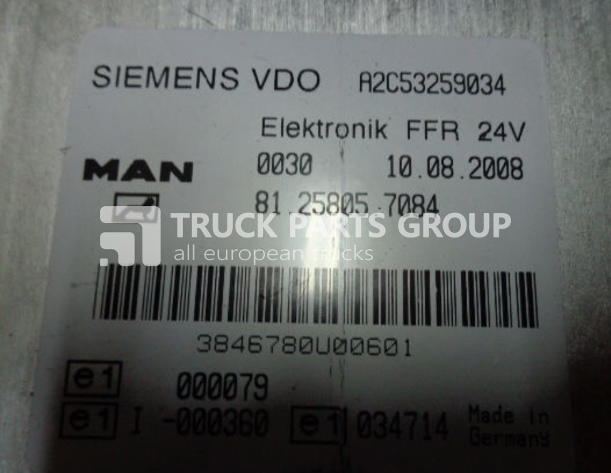 MAN FFR control unit, ECU, 81258057084, Siemens VDO, 81258057084, 81 control unit - Mootori juhtimisseade - Veoauto: pilt 2 MAN FFR control unit, ECU, 81258057084, Siemens VDO, 81258057084, 81 control unit - Mootori juhtimisseade - Veoauto: pilt 2