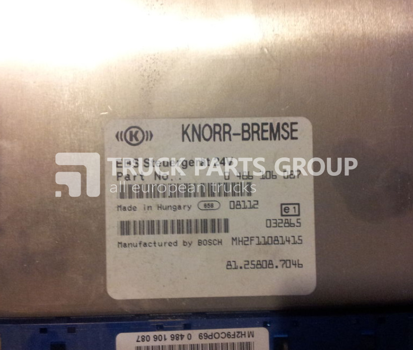 MAN TGA, TGX, Control unit EBS, EDC, ECU, 81258087026, 0486106071, 5/8 control unit - Mootori juhtimisseade - Veoauto: pilt 1 MAN TGA, TGX, Control unit EBS, EDC, ECU, 81258087026, 0486106071, 5/8 control unit - Mootori juhtimisseade - Veoauto: pilt 1