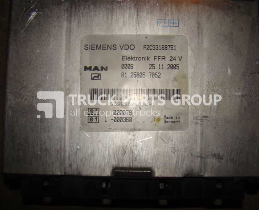 MAN TGA, TGX, ECU, EDC control unit FFR, 81258057052, 81258057054, 8 control unit - Mootori juhtimisseade - Veoauto: pilt 1 MAN TGA, TGX, ECU, EDC control unit FFR, 81258057052, 81258057054, 8 control unit - Mootori juhtimisseade - Veoauto: pilt 1