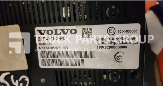 VOLVO FH4 EURO6 communication equipment, display unit, 22041182, 21730 control unit - Armatuurlaud - Veoauto: pilt 1 VOLVO FH4 EURO6 communication equipment, display unit, 22041182, 21730 control unit - Armatuurlaud - Veoauto: pilt 1