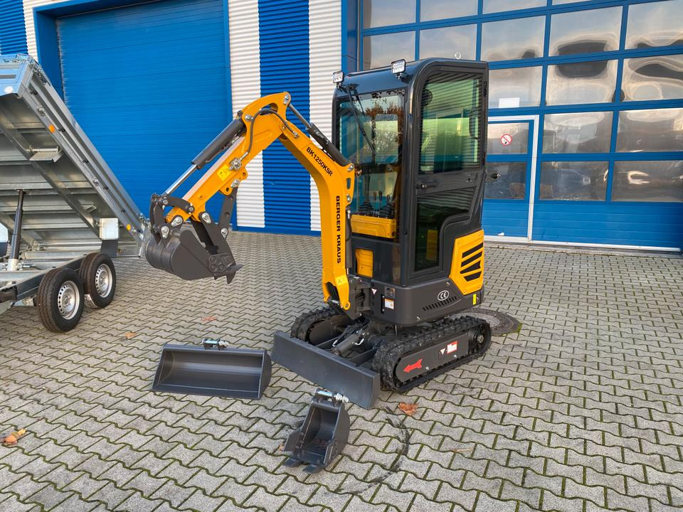 Minibagger BK1250KSR im Komplettpaket mit Kippanhänger und Auffahrrampen *INKL.19% MWST*BERGER KRAUS*SOFORT!* - Miniekskavaator: pilt 3 Minibagger BK1250KSR im Komplettpaket mit Kippanhänger und Auffahrrampen *INKL.19% MWST*BERGER KRAUS*SOFORT!* - Miniekskavaator: pilt 3