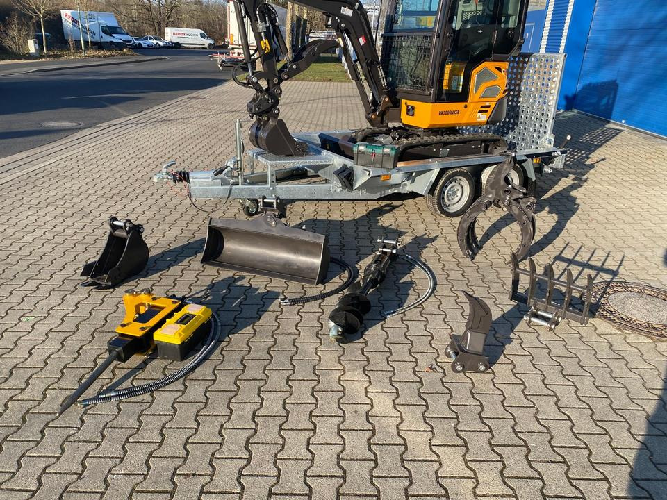 Minibagger BK2000NKSR + Tieflader + Zubehör *INKL.19% MWST*BERGER KRAUS*KUBOTA* KLIMA*SCHWENKARM*VERSTELLFAHRWERK* - Miniekskavaator: pilt 2 Minibagger BK2000NKSR + Tieflader + Zubehör *INKL.19% MWST*BERGER KRAUS*KUBOTA* KLIMA*SCHWENKARM*VERSTELLFAHRWERK* - Miniekskavaator: pilt 2