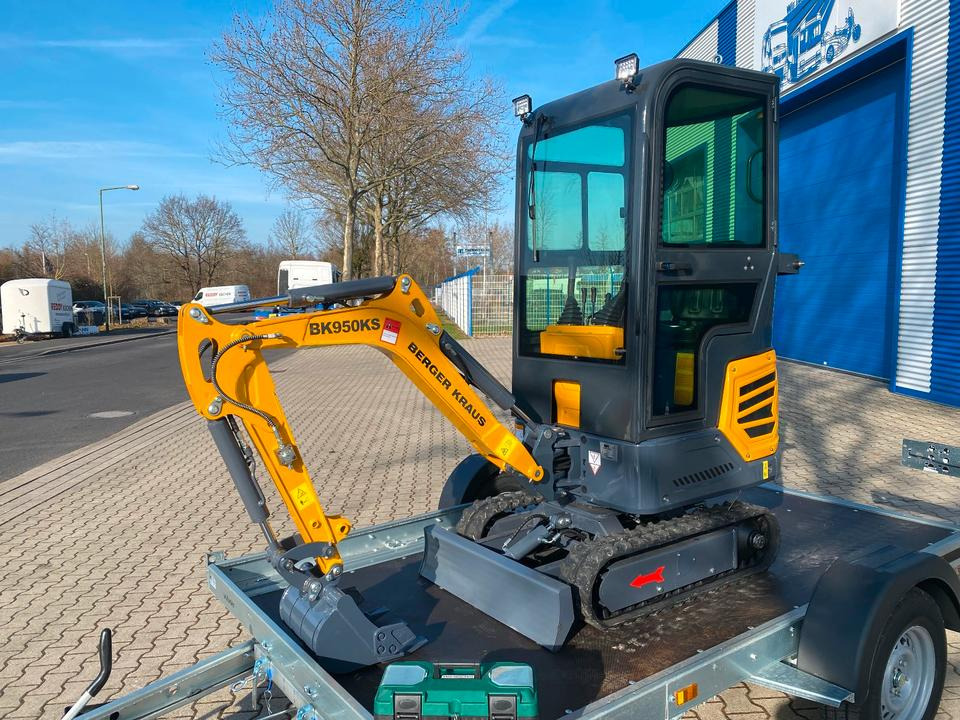 Minibagger BK950KS + Anhänger + Zubehör *INKL.19% MWST*BERGER KRAUS*KABINE*SOFORT!* - Miniekskavaator: pilt 5 Minibagger BK950KS + Anhänger + Zubehör *INKL.19% MWST*BERGER KRAUS*KABINE*SOFORT!* - Miniekskavaator: pilt 5