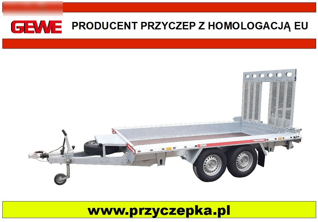 Gewe P3500 E/1 Przyczepa pod minikoparkę 3,5x1,6m SUPER MOCNA! - Ehitustehnika haagis: pilt 1 Gewe P3500 E/1 Przyczepa pod minikoparkę 3,5x1,6m SUPER MOCNA! - Ehitustehnika haagis: pilt 1