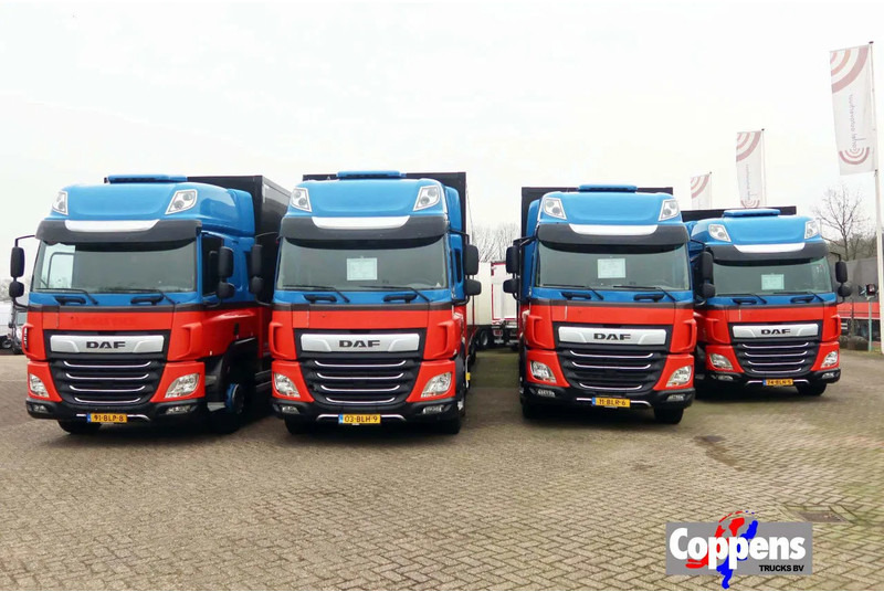 DAF CF 410 Bakwagen + trailer 2x Dhollandia 2000 KG klep - Kasti veoauto: pilt 1 DAF CF 410 Bakwagen + trailer 2x Dhollandia 2000 KG klep - Kasti veoauto: pilt 1