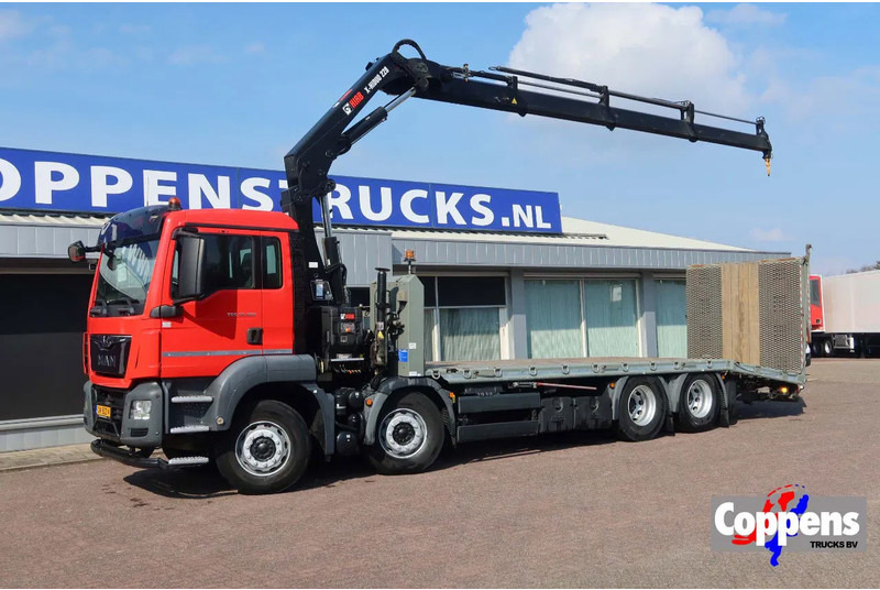 MAN TGS 35.360 8x2 Euro 6 Oprijwagen + Hiab 228 E 3 kraan. - Madelveok/ Platvormveok, Kraanaga veoauto: pilt 1 MAN TGS 35.360 8x2 Euro 6 Oprijwagen + Hiab 228 E 3 kraan. - Madelveok/ Platvormveok, Kraanaga veoauto: pilt 1
