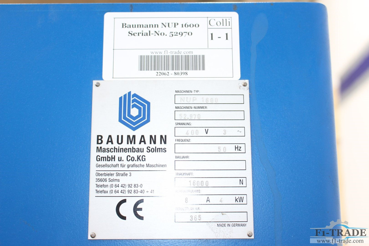 Virnastaja Baumann NUP 1600: pilt 6