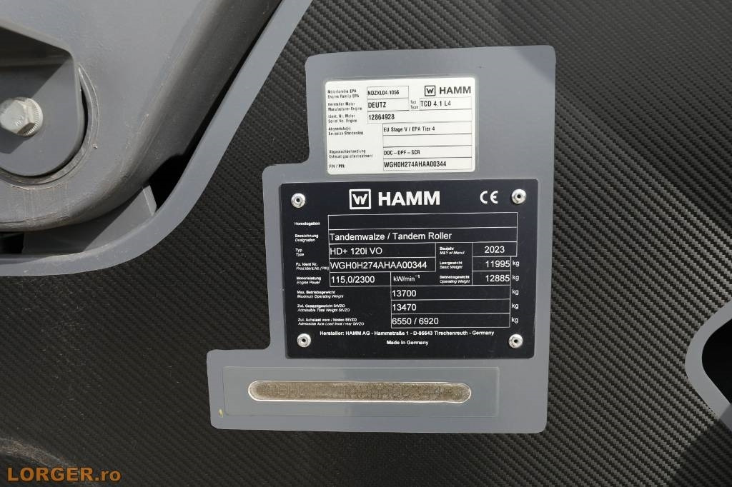 Teerull Hamm HD 120 VO: pilt 17
