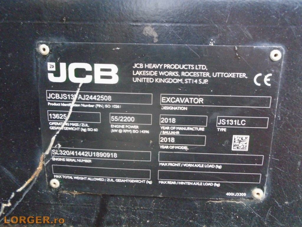 JCB JS 131 LC - Lintekskavaator: pilt 3 JCB JS 131 LC - Lintekskavaator: pilt 3