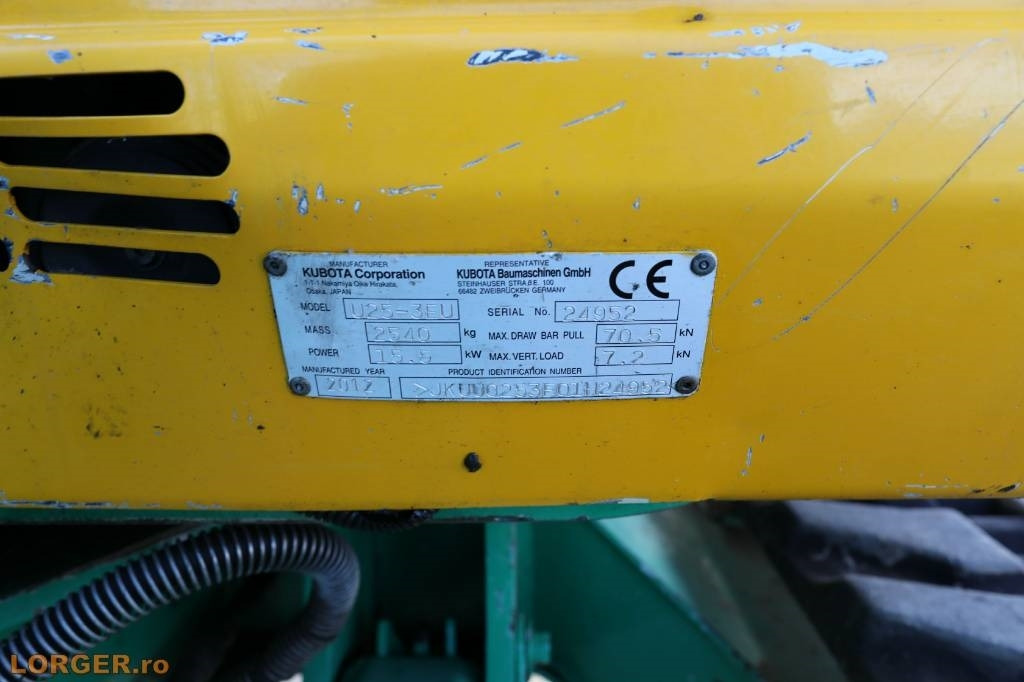 Kubota U25 - 3EU - Miniekskavaator: pilt 3 Kubota U25 - 3EU - Miniekskavaator: pilt 3