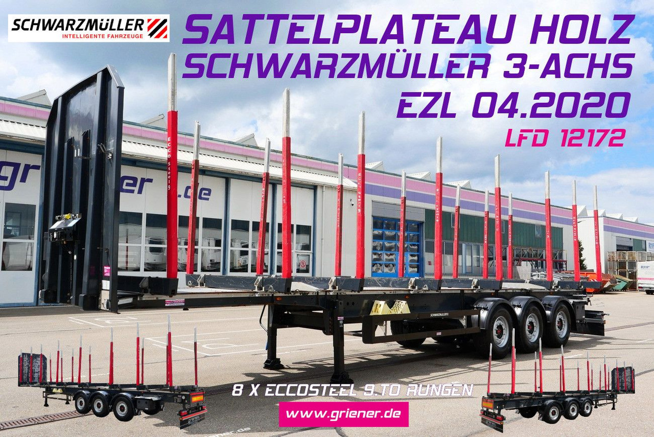 Schwarzmüller Y serie /RUNGENSATTEL HOLZ ECCO STEEL 9to /8 x - Metsaveo poolhaagis: pilt 1 Schwarzmüller Y serie /RUNGENSATTEL HOLZ ECCO STEEL 9to /8 x - Metsaveo poolhaagis: pilt 1