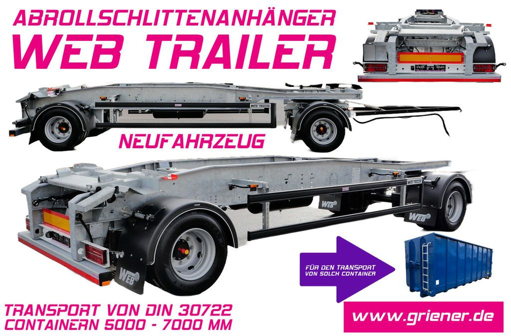 Web-Trailer ARA 18/ DIN 30722 / 5000 - 7000 mm/19,5 VERZINKT - Multilift/ Liftdumper haagis: pilt 1 Web-Trailer ARA 18/ DIN 30722 / 5000 - 7000 mm/19,5 VERZINKT - Multilift/ Liftdumper haagis: pilt 1