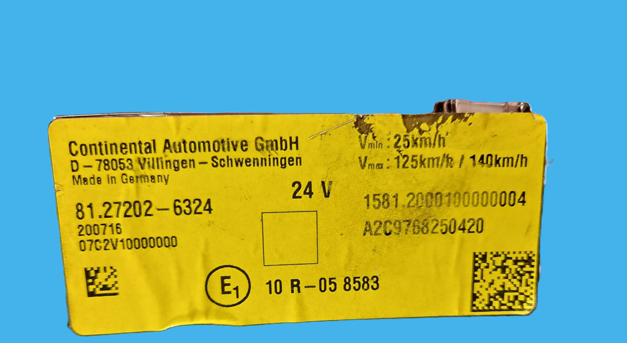 81.27202-6324 LICZNIK ZEGAR MAN 81.27202-6324 MAN Continental D-78053 - Armatuurlaud: pilt 4 81.27202-6324 LICZNIK ZEGAR MAN 81.27202-6324 MAN Continental D-78053 - Armatuurlaud: pilt 4