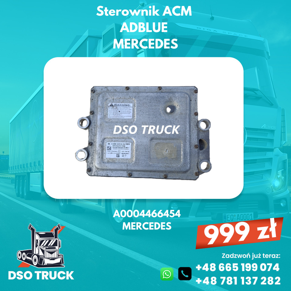 A0004466454 Sterownik ACM adblue Mercedes MP ACTROS AXOR ATEGO - Varuosa: pilt 1 A0004466454 Sterownik ACM adblue Mercedes MP ACTROS AXOR ATEGO - Varuosa: pilt 1