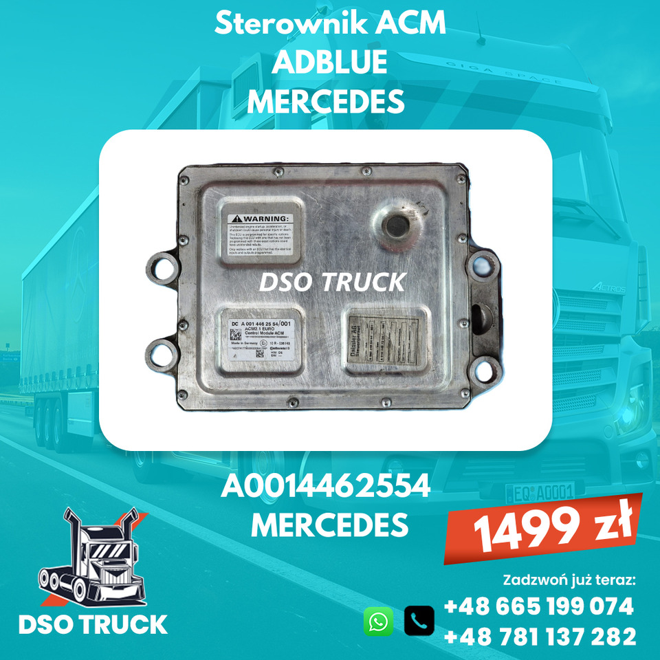 Sterownik ACM adblue A0004461754 A0004465054 A0014462554 Mercedes MP ACTROS AXOR - Varuosa: pilt 3 Sterownik ACM adblue A0004461754 A0004465054 A0014462554 Mercedes MP ACTROS AXOR - Varuosa: pilt 3
