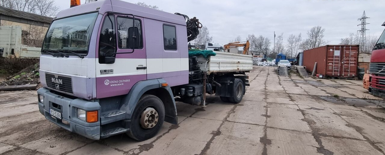 MAN 15.224 - Kallurauto, Kraanaga veoauto: pilt 1 MAN 15.224 - Kallurauto, Kraanaga veoauto: pilt 1