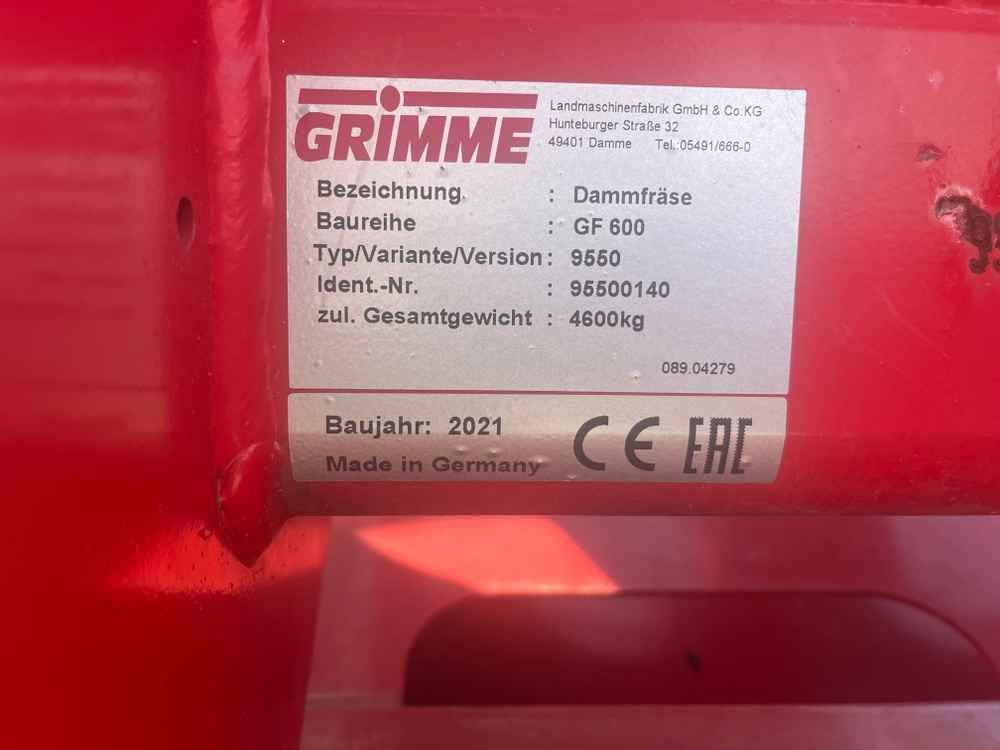 Grimme GF 600 - Saagikoristusmasin: pilt 2 Grimme GF 600 - Saagikoristusmasin: pilt 2