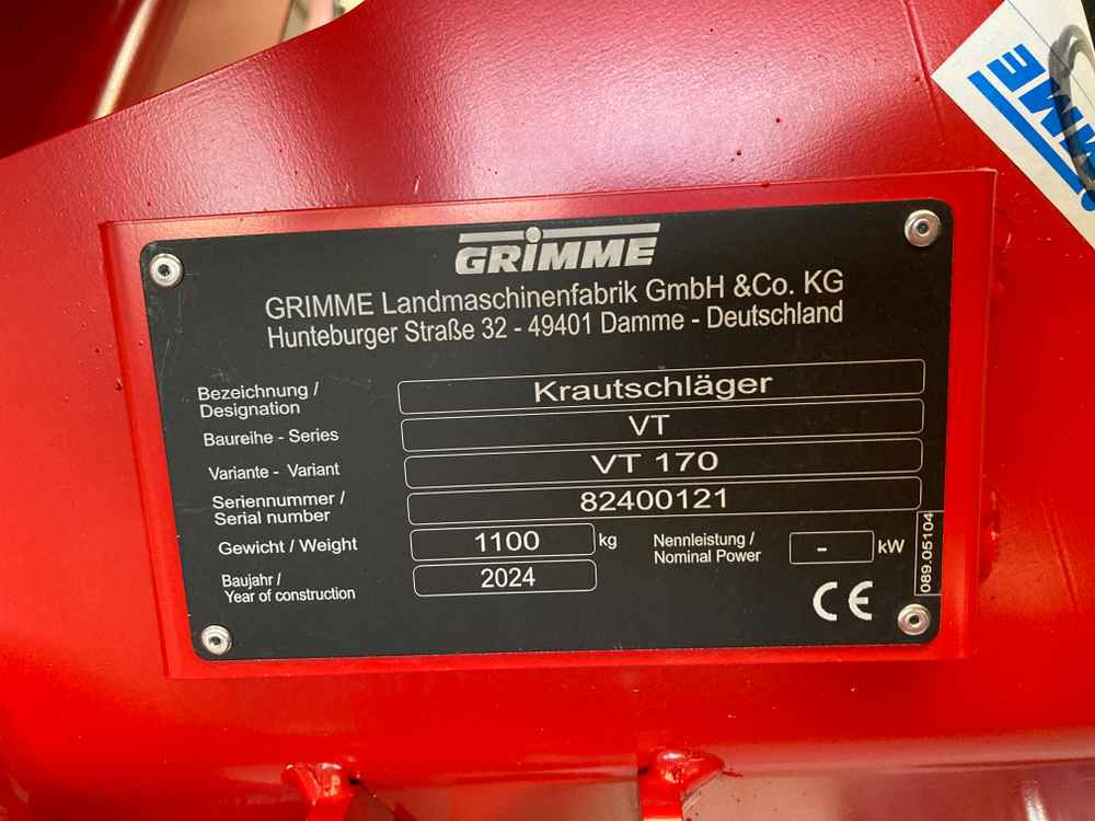 Grimme VT 170 - Pealselõikur: pilt 2 Grimme VT 170 - Pealselõikur: pilt 2