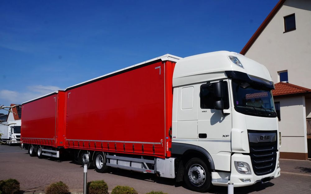 DAF XF 480 EURO 6 ZESTAW TANDEM PRZEJAZDOWY 120 M3 7,8 M + 7,8 M WECON - Tent veoauto: pilt 1 DAF XF 480 EURO 6 ZESTAW TANDEM PRZEJAZDOWY 120 M3 7,8 M + 7,8 M WECON - Tent veoauto: pilt 1